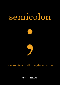 Semicolonposter